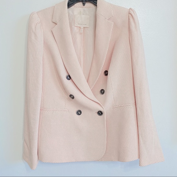 Rebecca Taylor Pindot Blush Pink Polka Dot Blazer - Picture 16 of 16